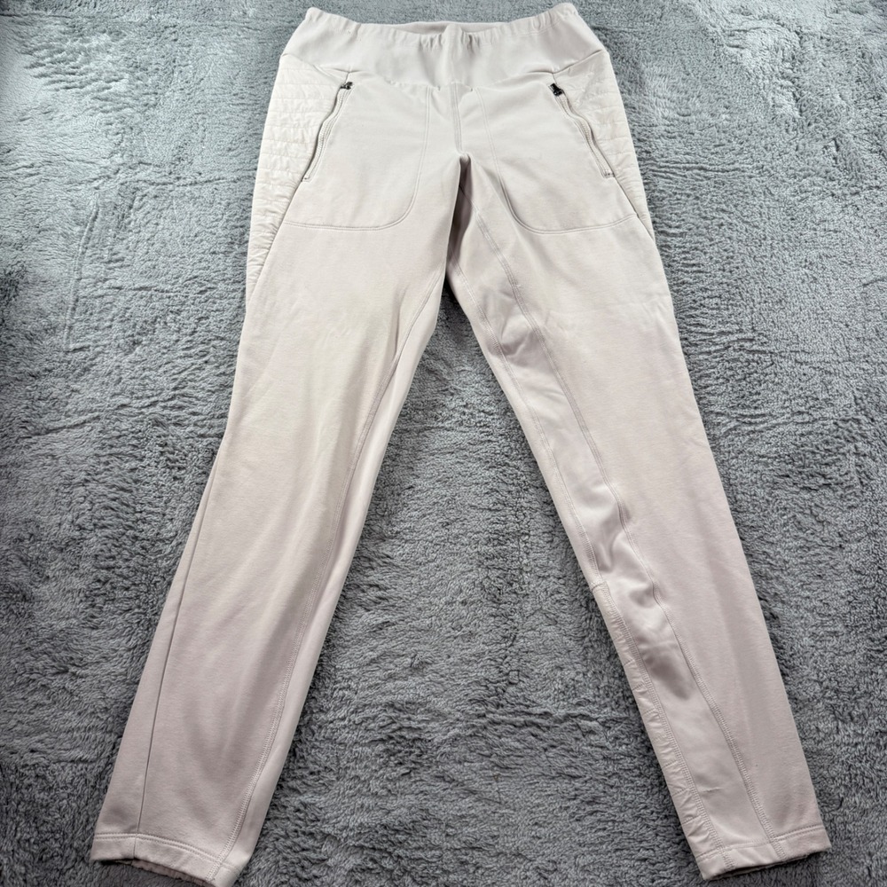 Athleta Peak Hybrid Fleece Tight Hiking Leggings Quilted Gray Womens Size M